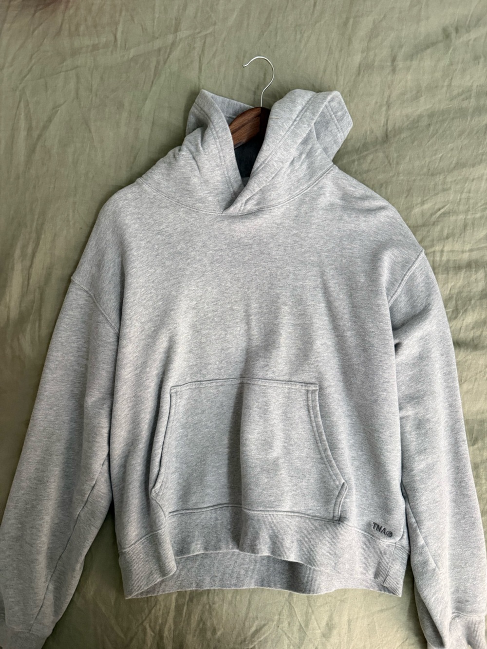 TNA Aritzia Light Gray Pullover Hoodie